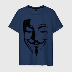 Футболка хлопковая мужская Vendetta Mask, цвет: тёмно-синий