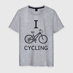 Мужская футболка I love cycling