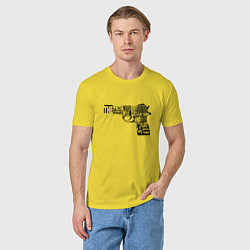 Футболка хлопковая мужская Pulp Fiction Gun, цвет: желтый — фото 2