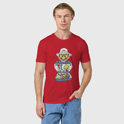 Футболка хлопковая мужская Summer Mario, цвет: красный — фото 2