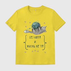 Мужская футболка Без кота и жизнь не та