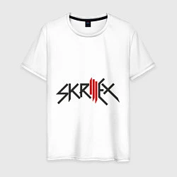 Футболка хлопковая мужская Skrillex, цвет: белый