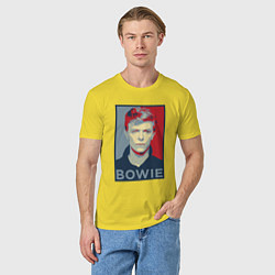 Футболка хлопковая мужская Bowie Poster, цвет: желтый — фото 2