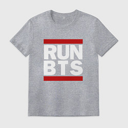 Футболка хлопковая мужская RUN BTS, цвет: меланж