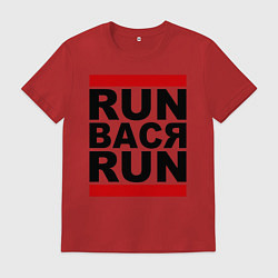 Футболка хлопковая мужская Run Вася Run, цвет: красный