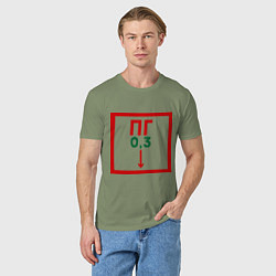 Футболка хлопковая мужская Пожарный гидрант, цвет: авокадо — фото 2