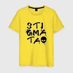 Футболка хлопковая мужская Stigmata, цвет: желтый