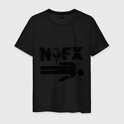 Футболка хлопковая мужская NOFX crushman, цвет: черный