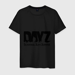 Футболка хлопковая мужская DayZ: Slay Survive, цвет: черный