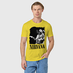 Футболка хлопковая мужская Black Nirvana, цвет: желтый — фото 2