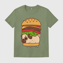 Мужская футболка Мопс-бургер