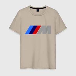 Футболка хлопковая мужская BMW M, цвет: миндальный
