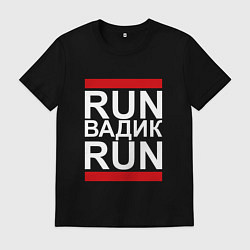 Футболка хлопковая мужская Run Вадик Run, цвет: черный