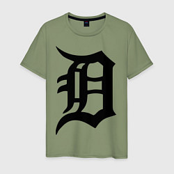 Футболка хлопковая мужская Detroit Tigers, цвет: авокадо