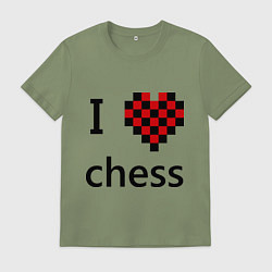 Мужская футболка I love chess