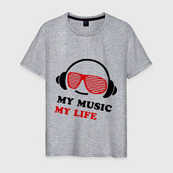 Мужская футболка My music my life