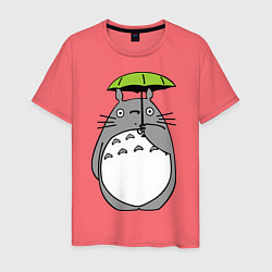 Мужская футболка Totoro с зонтом