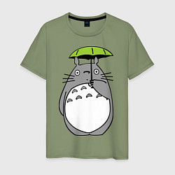 Мужская футболка Totoro с зонтом