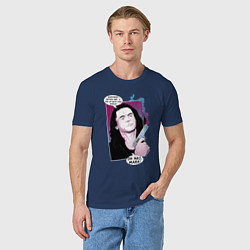 Футболка хлопковая мужская Томми Вайсо, цвет: тёмно-синий — фото 2