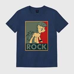 Футболка хлопковая мужская Rock Pony, цвет: тёмно-синий