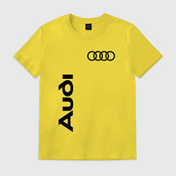 Футболка хлопковая мужская Audi Style, цвет: желтый