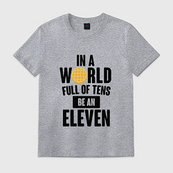 Футболка хлопковая мужская Be A Eleven, цвет: меланж