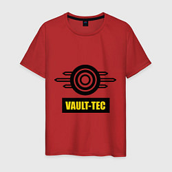 Футболка хлопковая мужская Vault-tec, цвет: красный