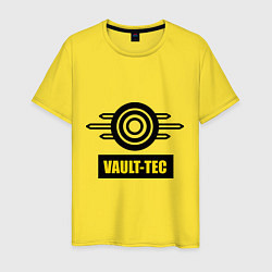 Футболка хлопковая мужская Vault-tec, цвет: желтый