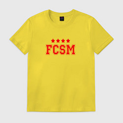 Футболка хлопковая мужская FCSM Club, цвет: желтый