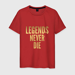 Футболка хлопковая мужская Legends Never Die: Gold, цвет: красный