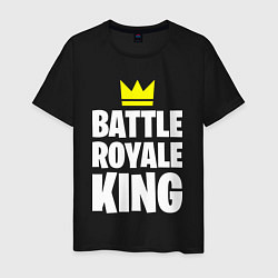 Футболка хлопковая мужская Battle Royale King, цвет: черный