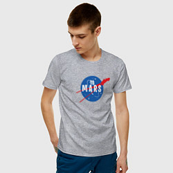 Футболка хлопковая мужская Elon Musk: To Mars цвета меланж — фото 2