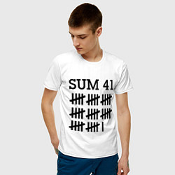 Футболка хлопковая мужская Sum 41: Days цвета белый — фото 2