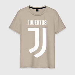Футболка хлопковая мужская FC Juventus, цвет: миндальный