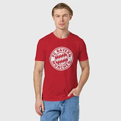 Футболка хлопковая мужская FC Bayern Munchen, цвет: красный — фото 2
