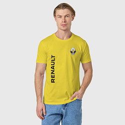 Футболка хлопковая мужская Renault Style, цвет: желтый — фото 2