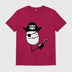 Мужская футболка Покер фейс пират