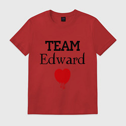 Футболка хлопковая мужская Team Edvard heart, цвет: красный