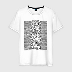 Футболка хлопковая мужская Unknown Pleasures, цвет: белый