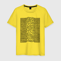 Футболка хлопковая мужская Unknown Pleasures, цвет: желтый