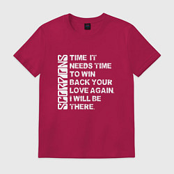 Футболка хлопковая мужская Scorpions - Still loving you, цвет: маджента