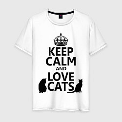 Мужская футболка Keep Calm & Love Cats