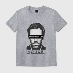 Футболка хлопковая мужская Everyboy Lies, цвет: меланж
