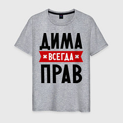 Мужская футболка Дима всегда прав