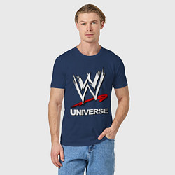 Футболка хлопковая мужская WWE universe, цвет: тёмно-синий — фото 2