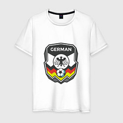 Футболка хлопковая мужская German Football, цвет: белый