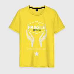 Футболка хлопковая мужская Fragile Express, цвет: желтый