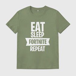 Мужская футболка Eat Sleep Fortnite Repeat