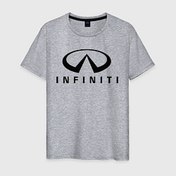 Футболка хлопковая мужская Infiniti logo, цвет: меланж