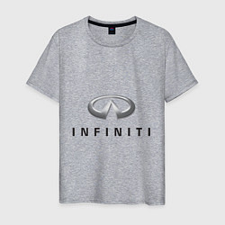 Футболка хлопковая мужская Logo Infiniti, цвет: меланж